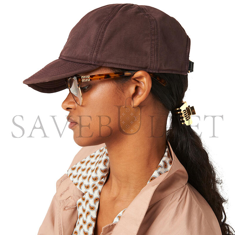 MIU MIU HAT DRILL BASEBALL CAP 5HC370